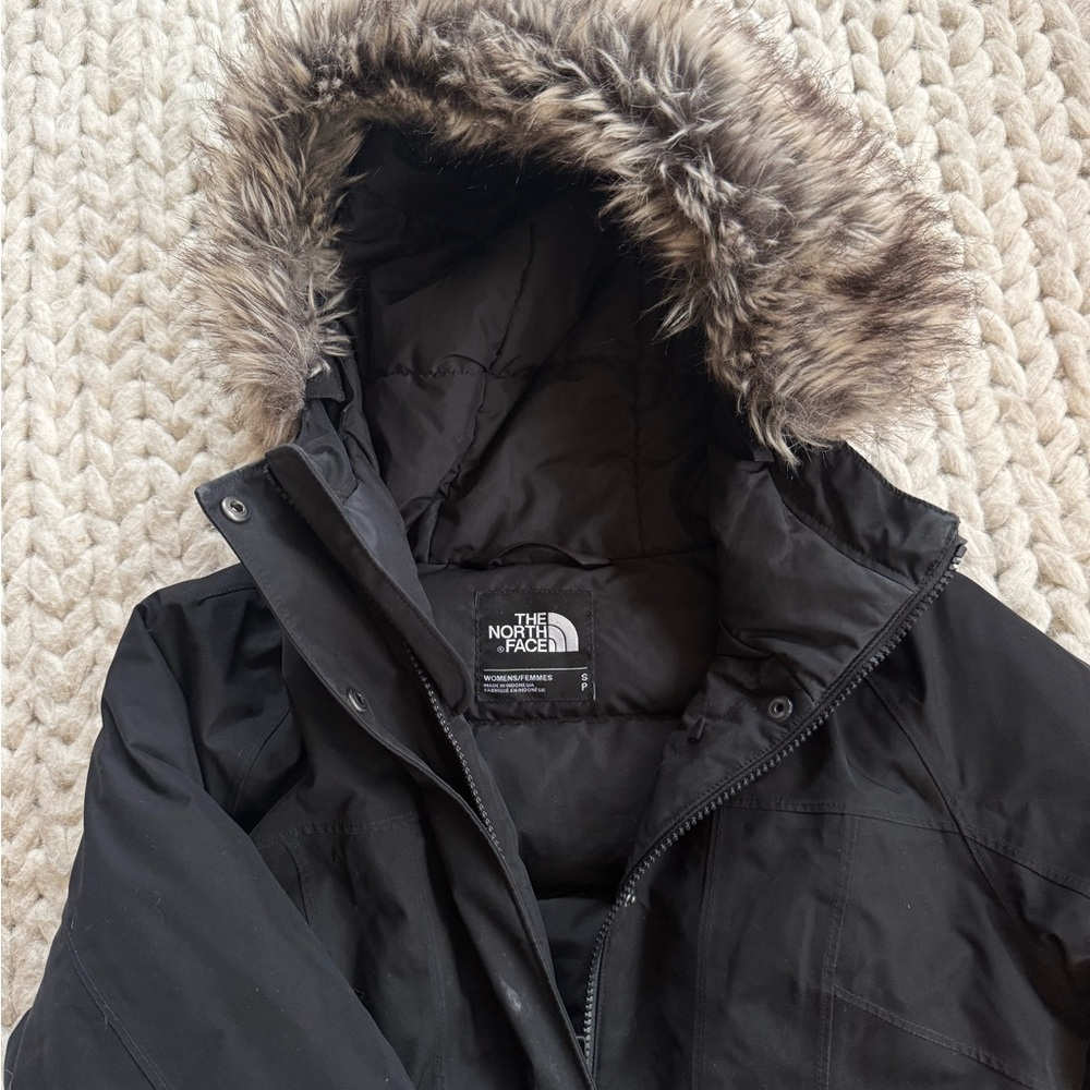 The North Face Black Jacket with Fur Trim